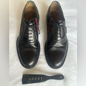 Gucci Black Leather Men's Shoes